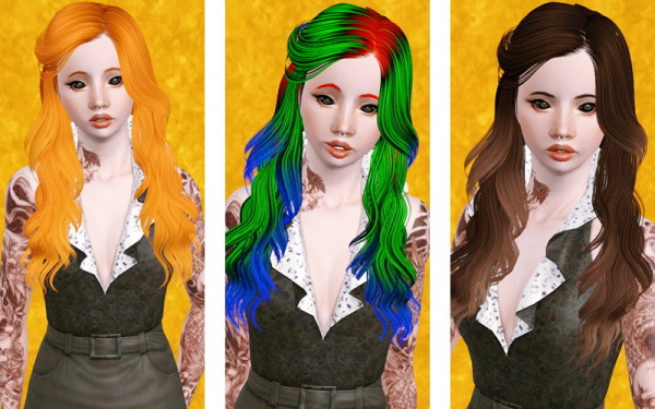 Skysims 189 hairstyle retextured by Beaverhausen for Sims 3