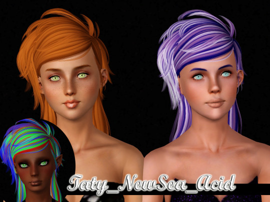 Cazy`s and NewSea`s hairstyles retextured by Taty - Sims 3 Hairs
