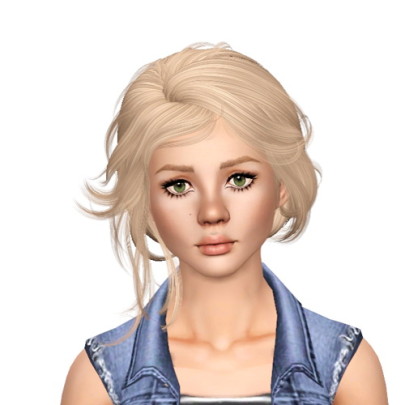 Newsea`s Lotus in Snow hairstyle retextured by Sjoko - Sims 3 Hairs