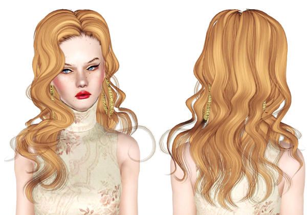 NewSea`s Cleopatra  bendy hair retextured by Jas  for Sims 3