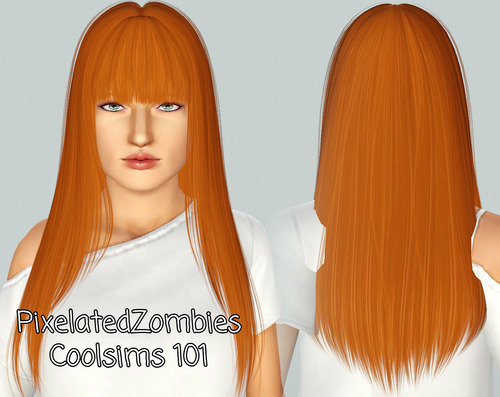 Coolsims 101 hairstyle retextured by Pixelated Zombies for Sims 3