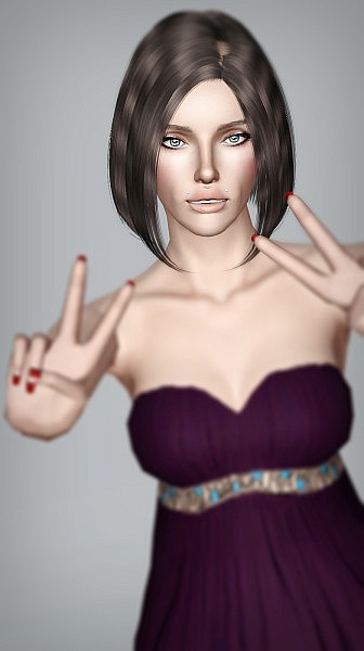 B fly hairstyle 124 retextured by White Crow for Sims 3