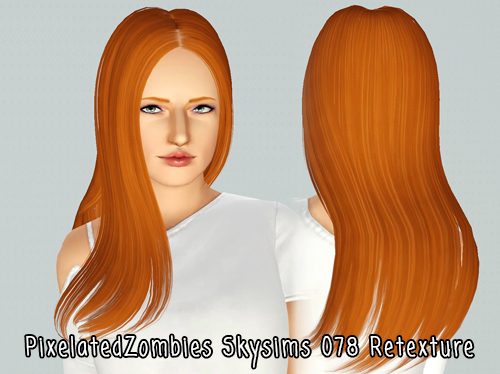 Skysims 078 hairstyle retextured by Pixelated Zombies for Sims 3