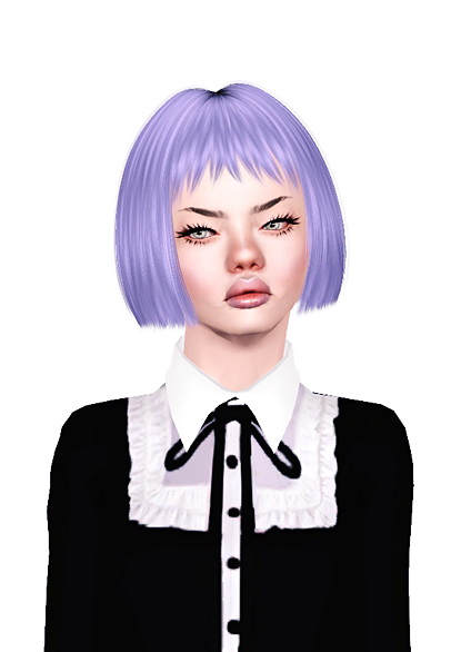 Straight bob hairstyle Alesso`s Halcyon retextured by Jas for Sims 3