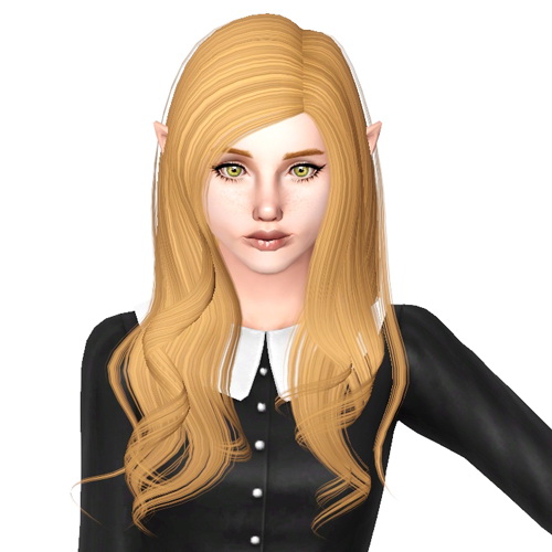 Alesso`s Urban slightly curled tips hairstyle retextured by Sjoko for Sims 3