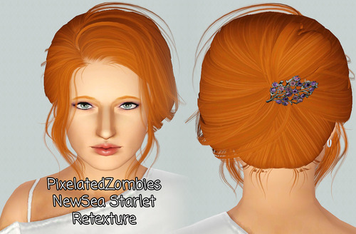 NewSea`s Starlet hairstyle retextured by Pixelated Zombies for Sims 3