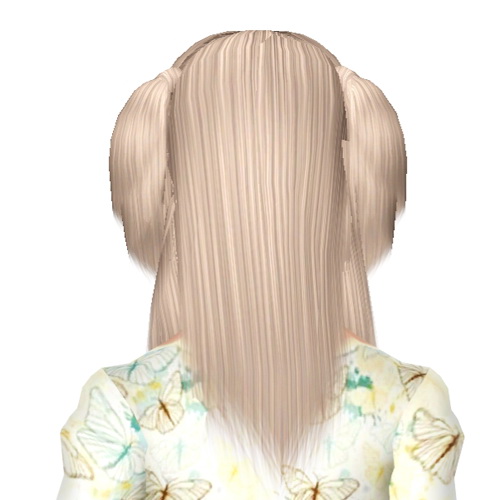 Pigtails hairstyle XM Sims 5 retextured by Sjoko for Sims 3