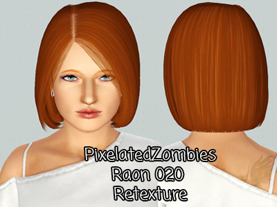 Raon 020 hairstyle retextured by Pixelated Zombies for Sims 3
