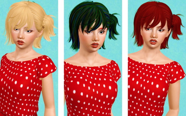 Newsea’s Hungry hairstyle retextured by Beaverhausen for Sims 3