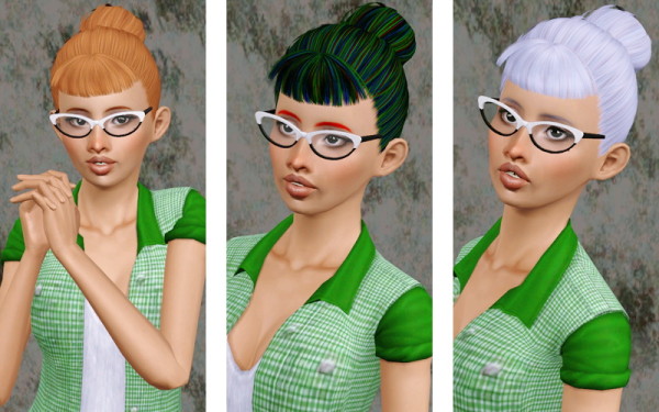 Momo’s Newsea hairstyle retextured by Beaverhausen for Sims 3