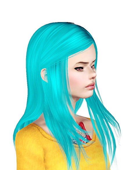 Thin hairstyle Raonjena 029 retextured by Jas for Sims 3
