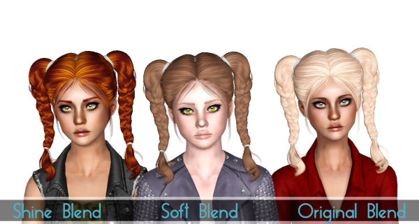 Newsea`s Miku hairstyle retextured by Sjoko for Sims 3