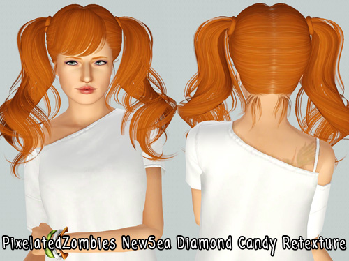NewSea`s Diamond Candy hairsty;le retextured by Pixelated Zombies for Sims 3