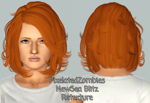 NewSea`s Blitz hairstyle retextured by Pixelated Zombies for Sims 3