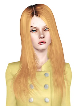 Glosy straight hairstyle Raonjena33 retexetured by Jas for Sims 3