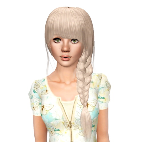 Braid in one side hairstyle Raonjenas`10 retextured by Sjoko for Sims 3