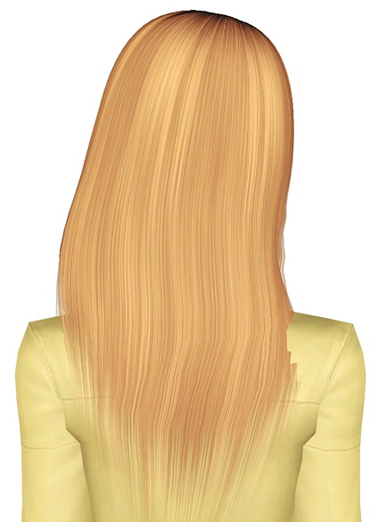 Glosy straight hairstyle Raonjena33 retexetured by Jas for Sims 3