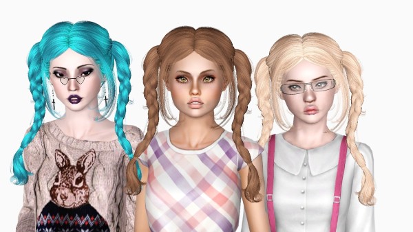 Newsea`s Ulala hairstyle retextured by Sjoko for Sims 3