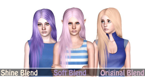 Thin long hairstyle sims2fanbg 19 retextured by Sjoko for Sims 3