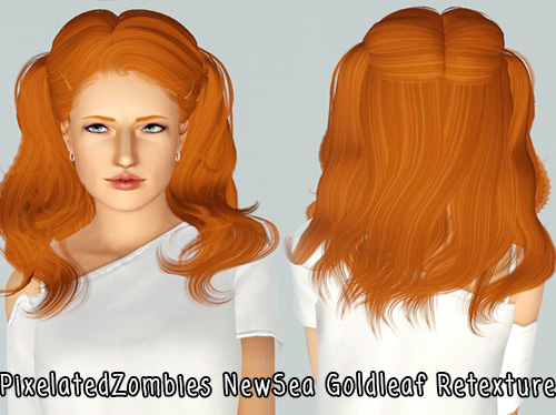 Newsea`s Goldleaf hairstyle retextured by Pixelated Zombies for Sims 3