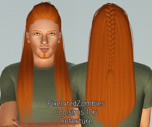 Coolsims 105 hairstyle retexutred by Pixelated Zombies for Sims 3