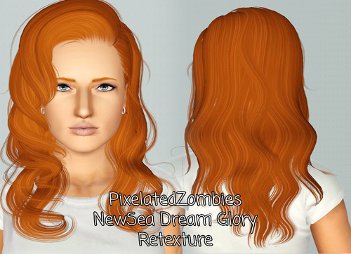 NewSea`s Dream Glory hairstyle retextured by Pixelated Zombies for Sims 3
