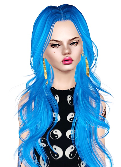 Glamorous long wavy hairstyle  Peggys 070 retextured by Jas for Sims 3