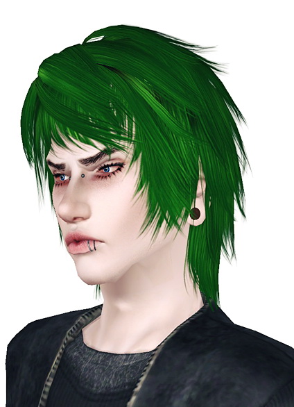 SIZZ HANUI jagged hairstyle retextured by Jas for Sims 3