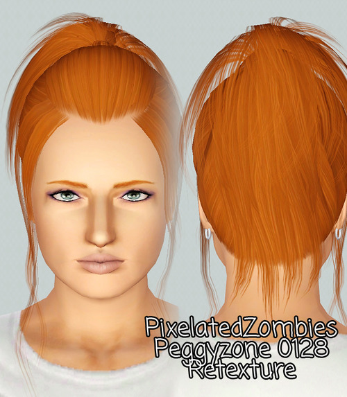 Peggy`s 0128 hairstyle retextured by Pixelated Zombies for Sims 3