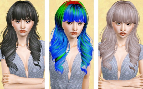 Twisted hairstyle Skysims 185 retextured by Beaverhausen for Sims 3