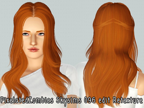 Spectacular hairstyleSkysims Hair 096 retextured by Pixelated Zombies for Sims 3