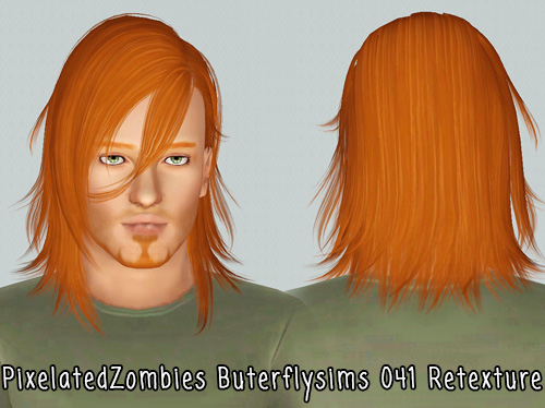 Butterflysims 041 hairstyle retextured by Pixelated Zombies for Sims 3