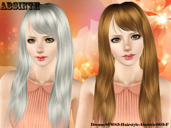 Absinth hairstyle by Dream Sims 3 for Sims 3
