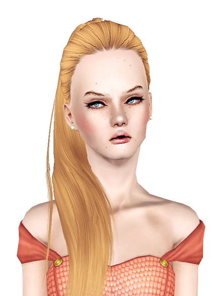 Ponytail hairstyle Butterflysims 117 retextured by Jas for Sims 3