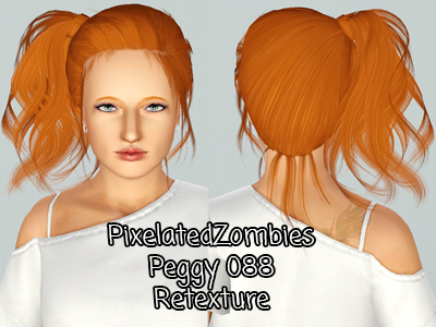 Peggy`s 088 hairstyle retextured  by Pixelated Zombies for Sims 3