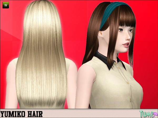 Yume   Yumiko hairstyle by Zauma  for Sims 3