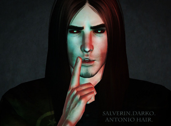 Darko Antonio hair converted for men by Salverin  for Sims 3