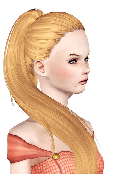 Ponytail hairstyle Butterflysims 117 retextured by Jas for Sims 3