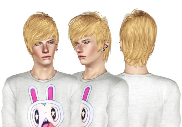 Side swept hairstyle Skysims 069 retextured by Jas for Sims 3