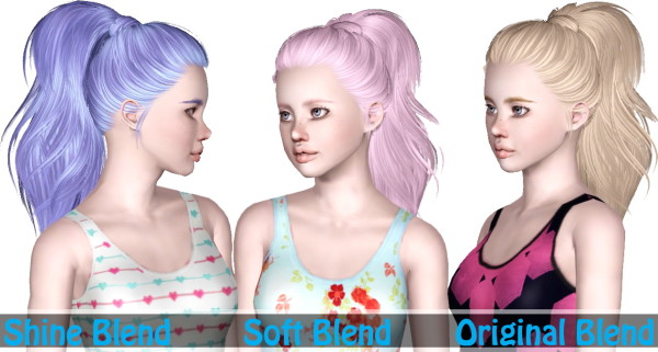 Ponytail hairstyle Skysims 167 retextured by Sjoko for Sims 3