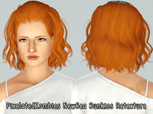 NewSea`s Sunkiss hairstyle retextured by Pixelated Zobmies for Sims 3