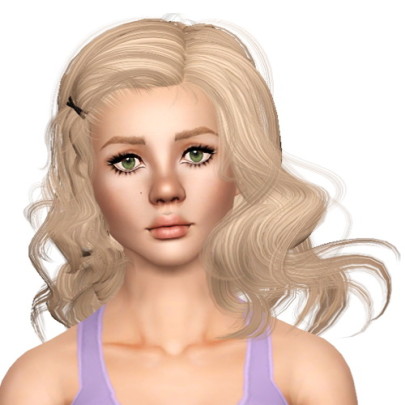 Newsea`s Luna hairstyle retextured by Sjoko - Sims 3 Hairs