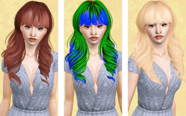 Twisted hairstyle Skysims 185 retextured by Beaverhausen for Sims 3