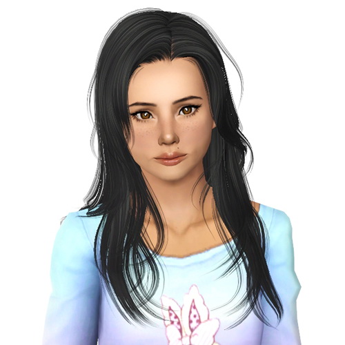 Super long hairstyle Peggy`s 590 retextured by Sjoko for Sims 3