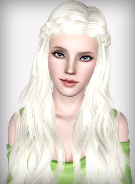  Skysims 186 Braided headband hairstyle retextured by Forever and Always for Sims 3