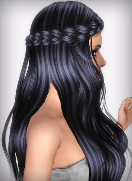  Skysims 186 Braided headband hairstyle retextured by Forever and Always for Sims 3