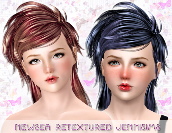 Newsea`s Acid hairstyle retextured by Jenni Sims for Sims 3
