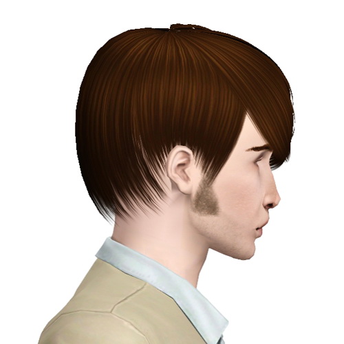 Smooth hairstyle Raon 16 retextured by Sjoko for Sims 3