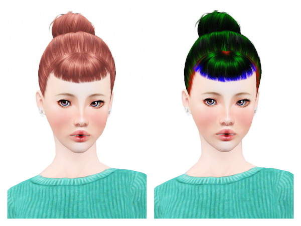 Momo Mashups Bun and Coccon hairstyle retextured by Neiuro for Sims 3