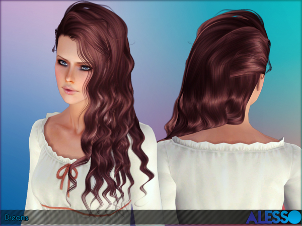 Dreams hairstyle by Alesso for Sims 3